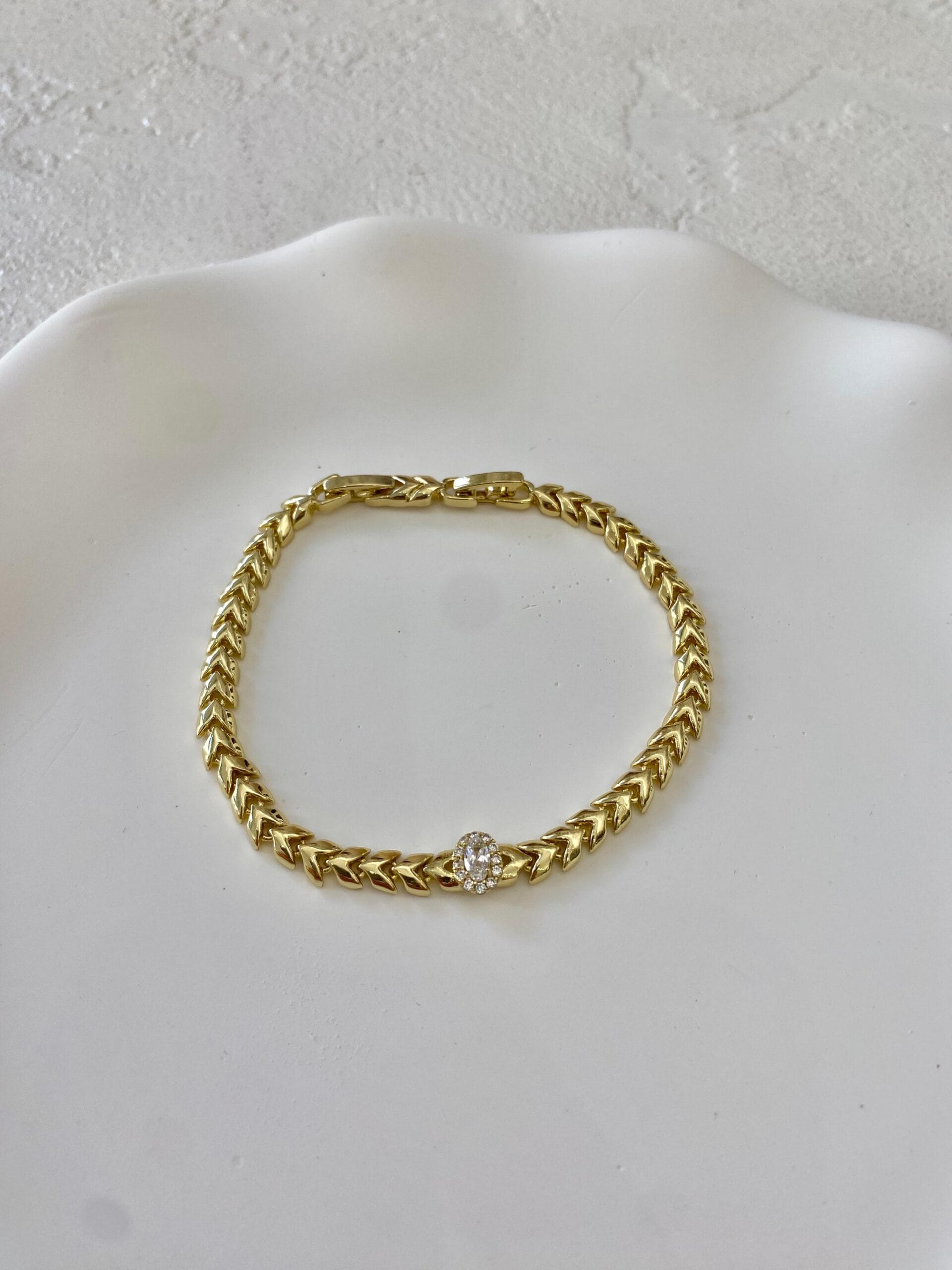 Xuping 14k Oval Taşlı Bileklik