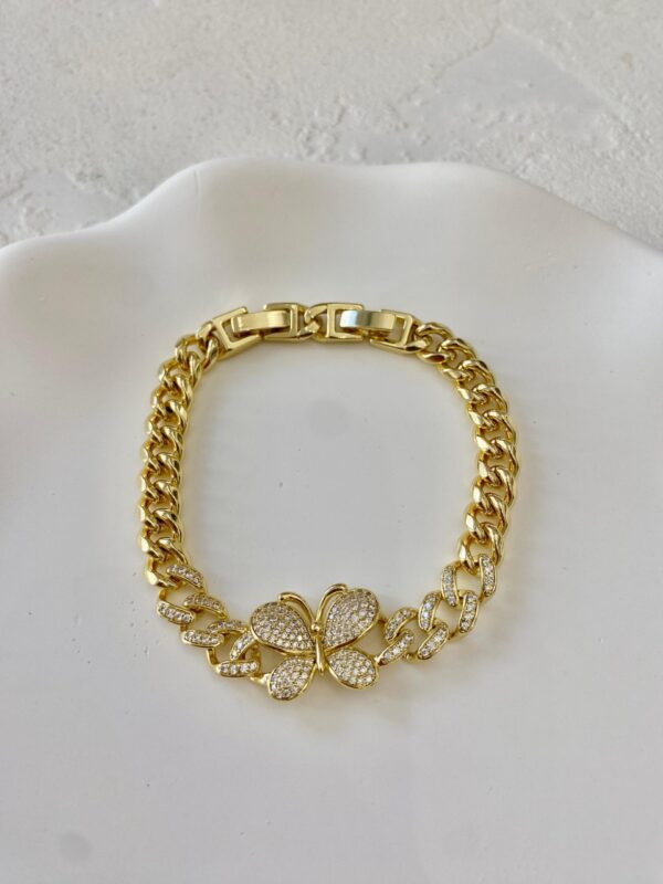 Xuping 14k Taşlı Kelebek Model Bileklik