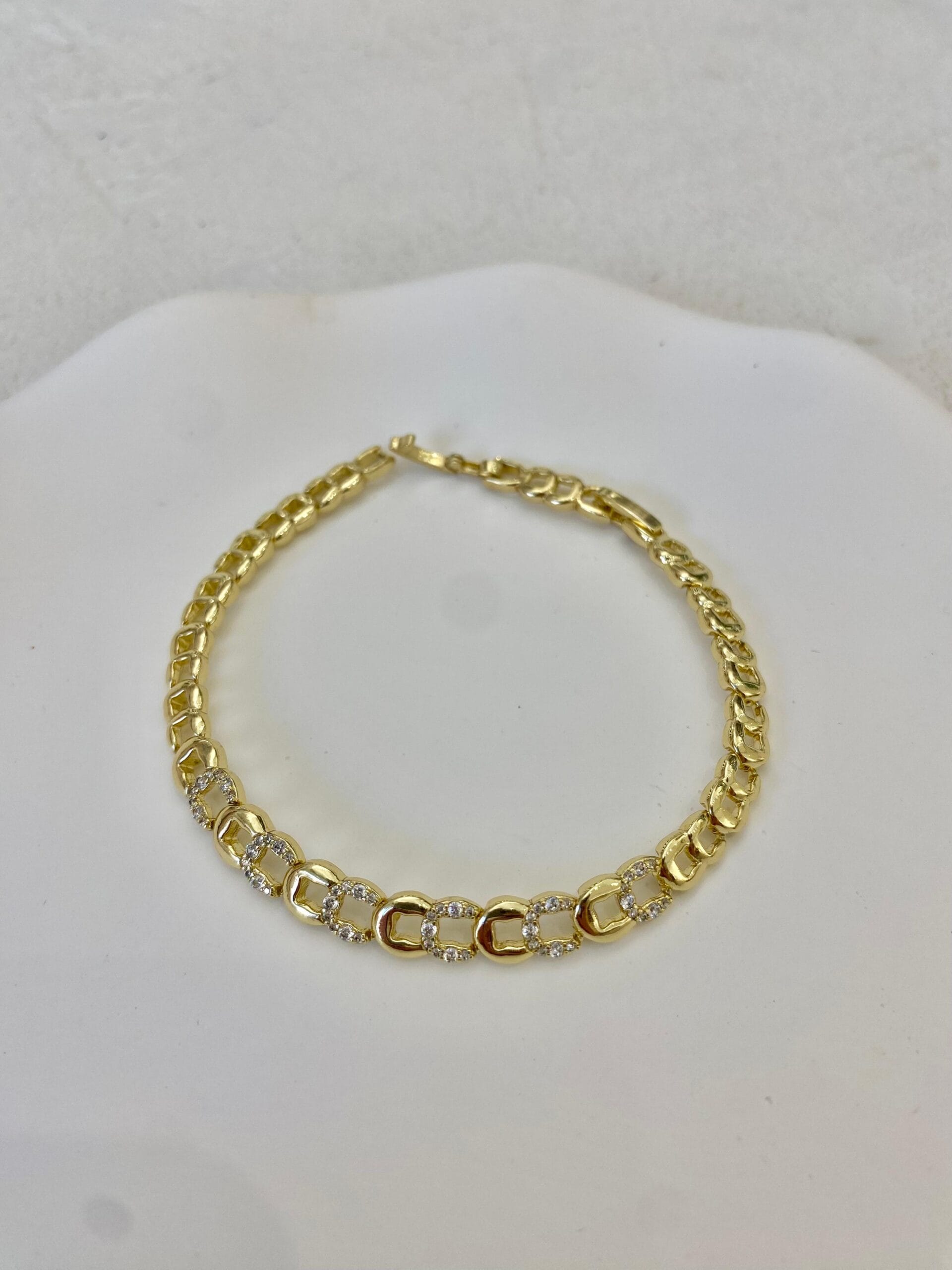 Xuping 14k Minimalist Taşlı Bileklik