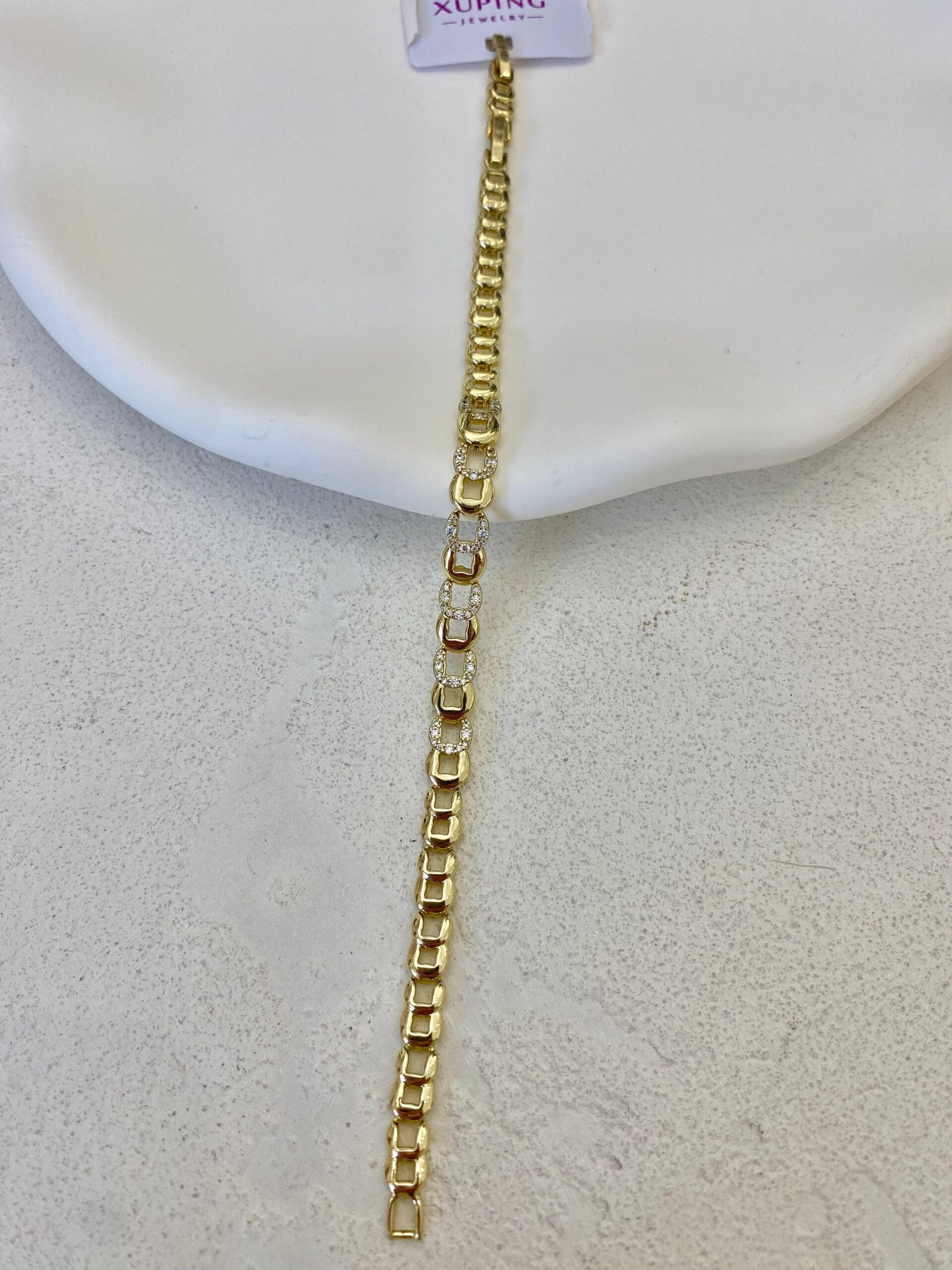 Xuping 14k Minimalist Taşlı Bileklik - Görsel 2
