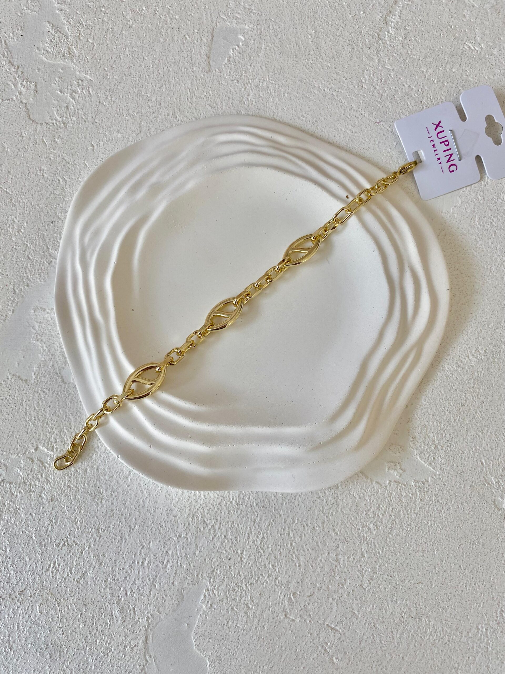 Xuping 14k Oval Zincirli Bileklik - Görsel 3