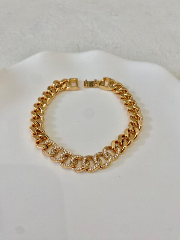 Xuping 14k Rose Gold Taşlı Bileklik