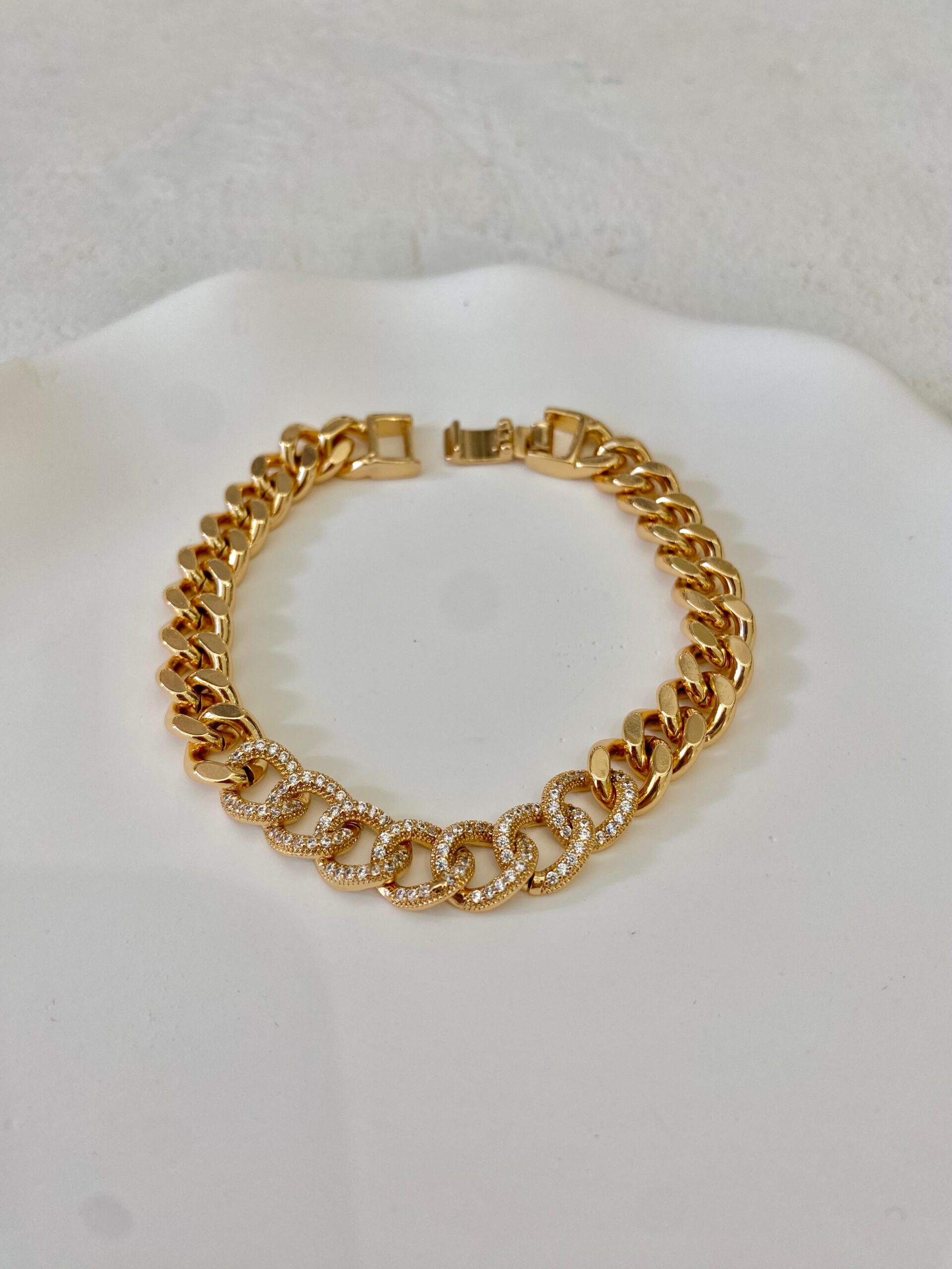 Xuping 14k Rose Gold Taşlı Bileklik