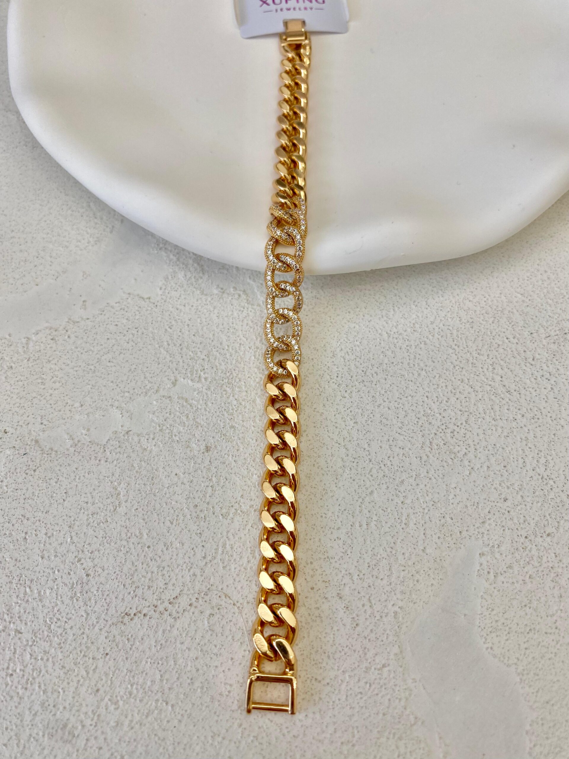 Xuping 14k Rose Gold Taşlı Bileklik - Görsel 4