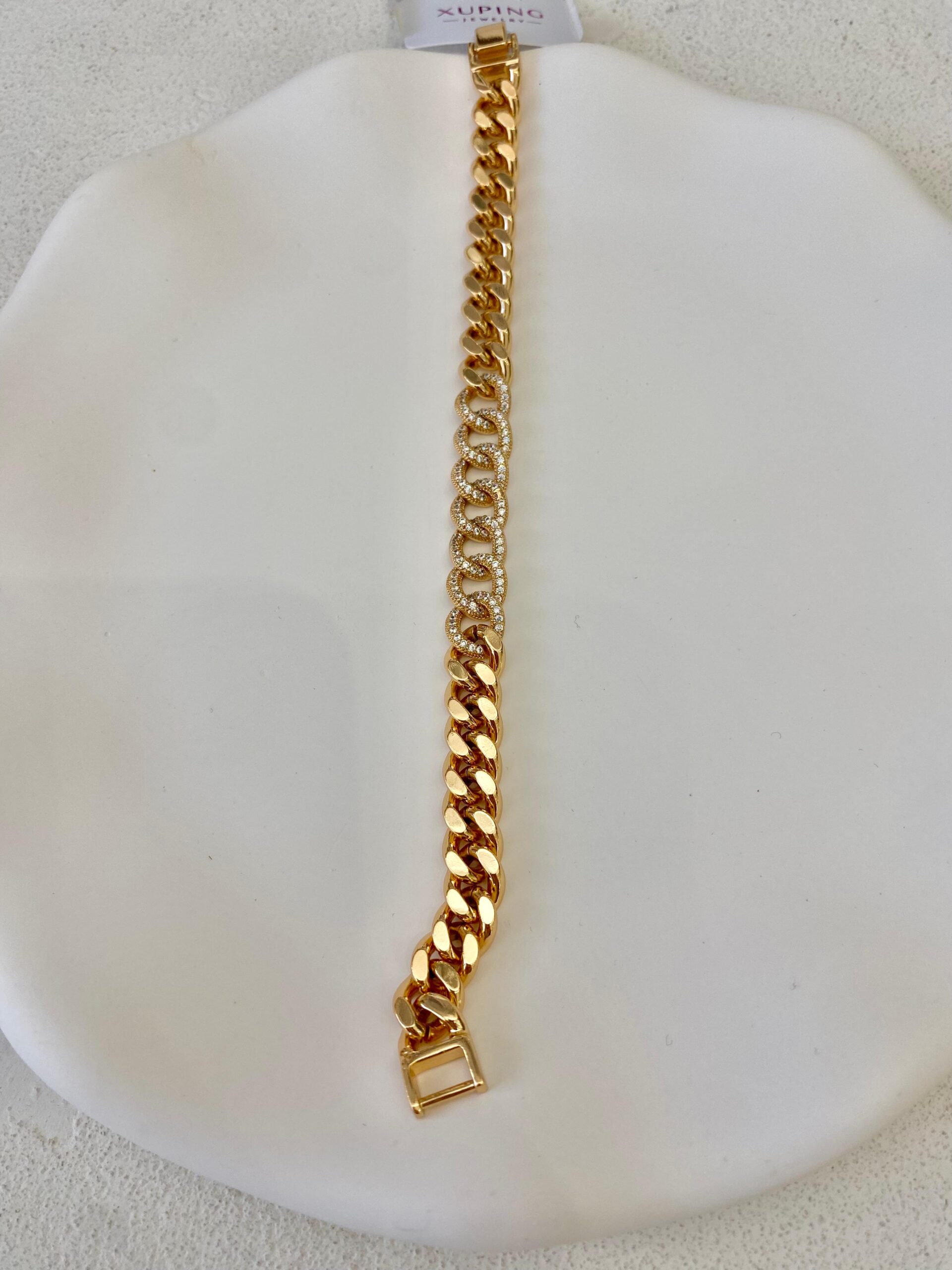 Xuping 14k Rose Gold Taşlı Bileklik - Görsel 3