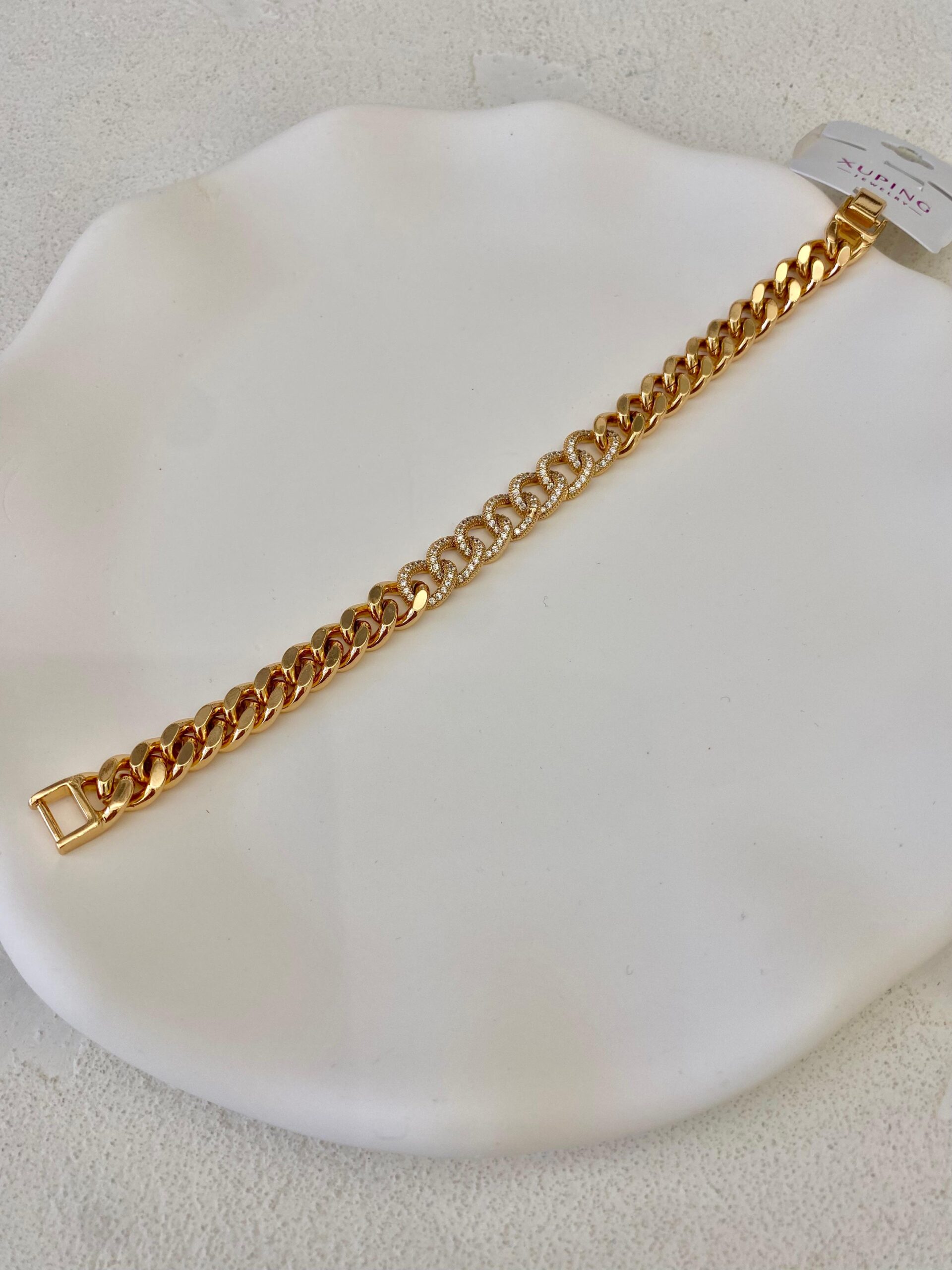 Xuping 14k Rose Gold Taşlı Bileklik - Görsel 2