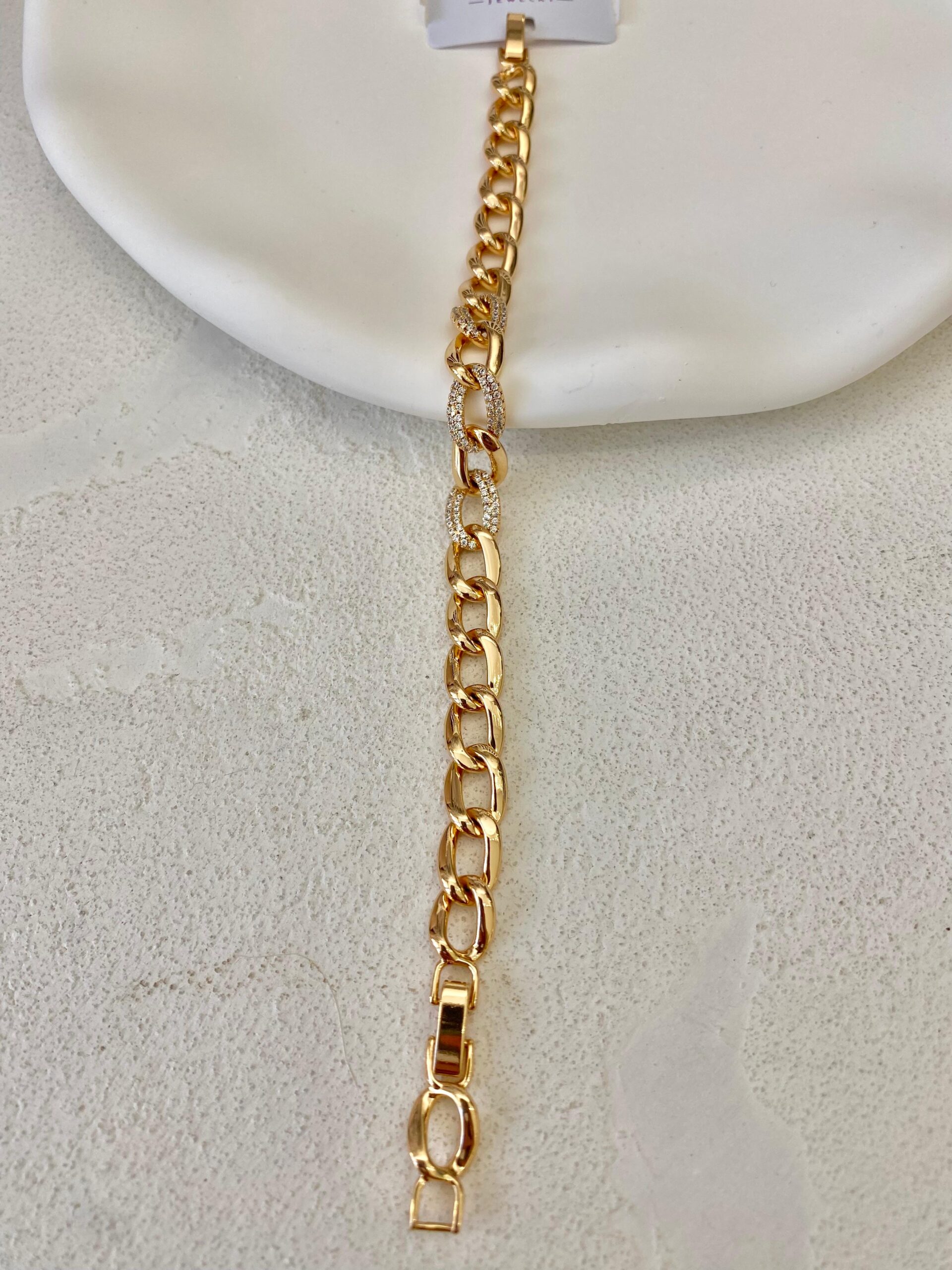 Xuping 14k Rose Gold Taşlı Zincir Bileklik - Görsel 4