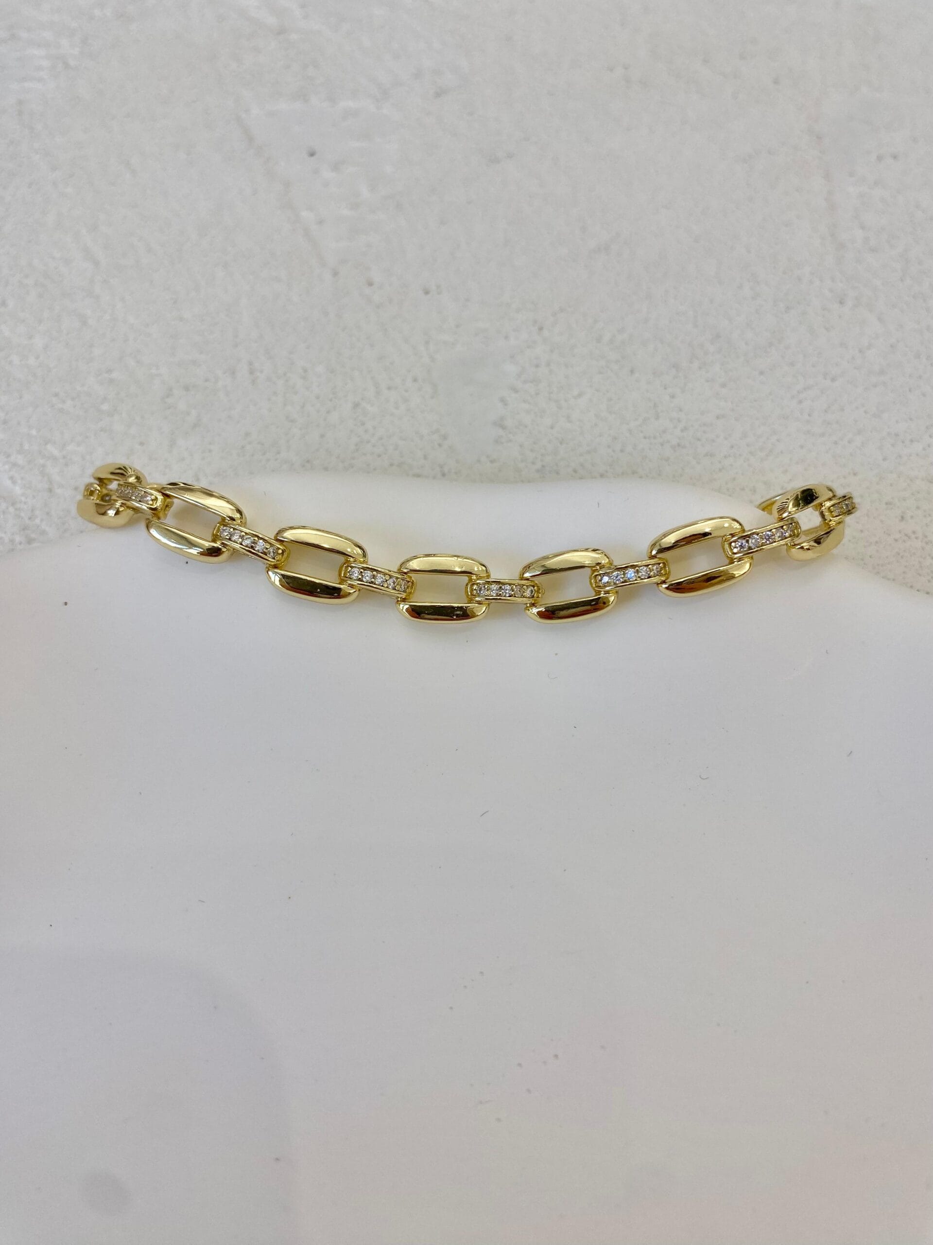 Xuping 14k Taşlı Dikdörtgen Bileklik