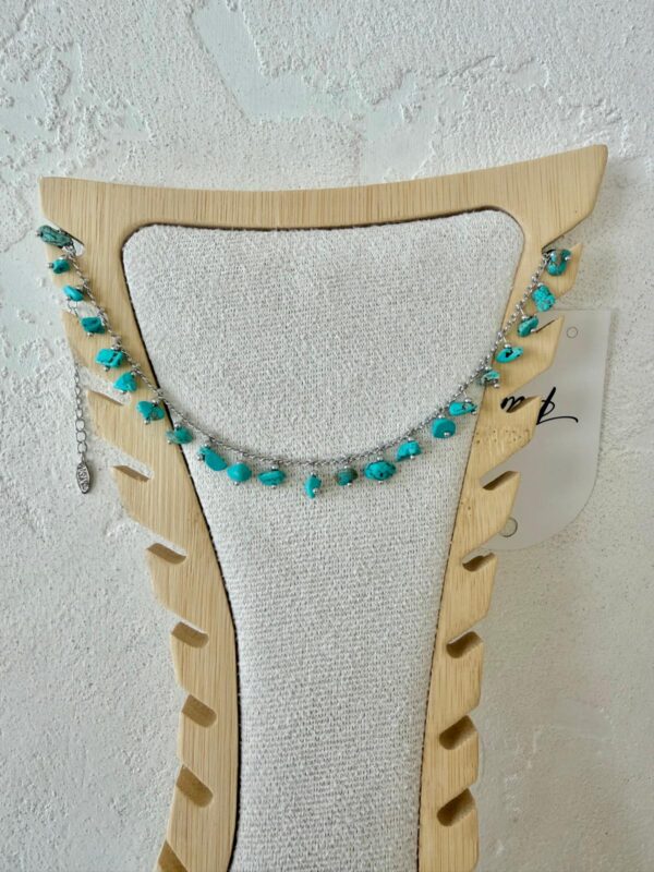 Firuze Taşlı Silver Halhal