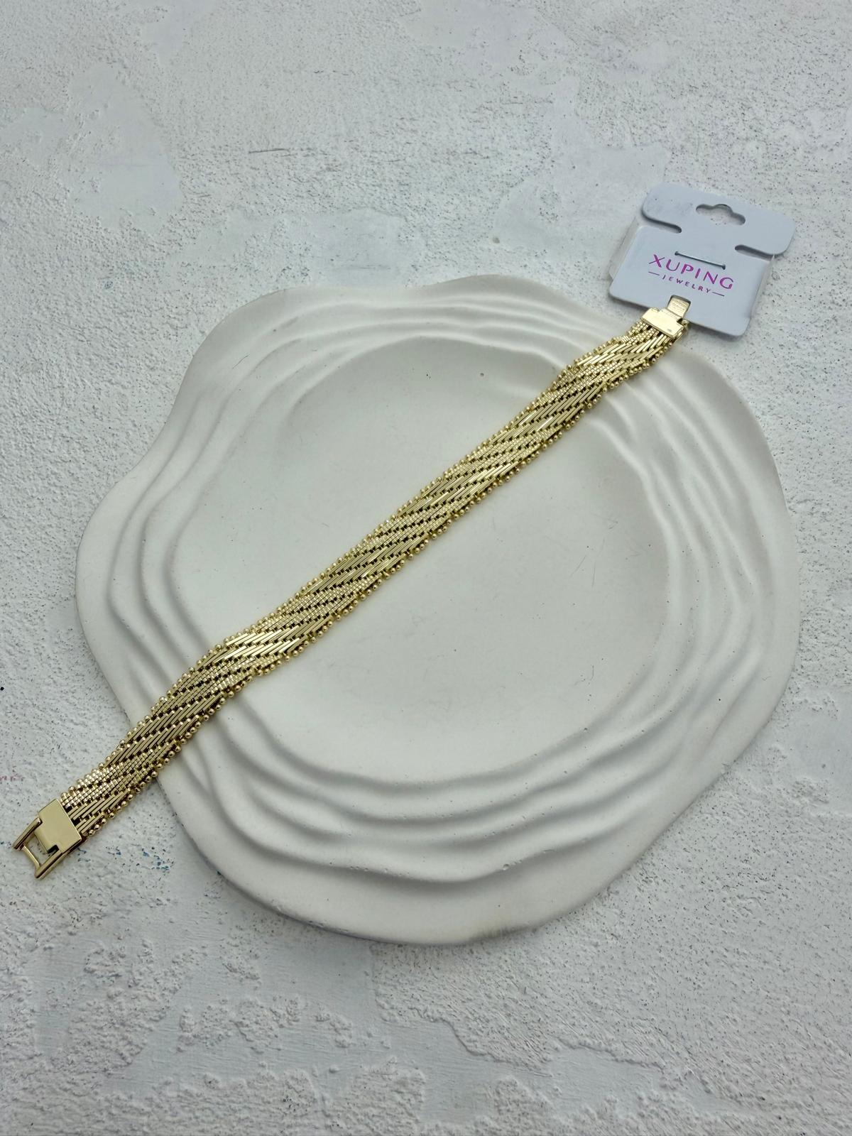 Xuping 14k Çizgi Hasır Model Bileklik - Görsel 2