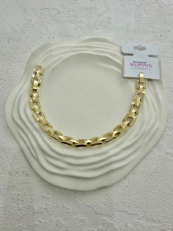 Xuping 14k Kare Model Taşlı Bileklik
