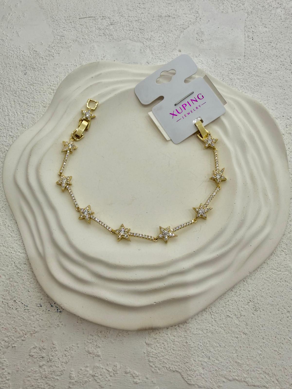 Xuping 14k Taşlı Yıldız Model Bileklik