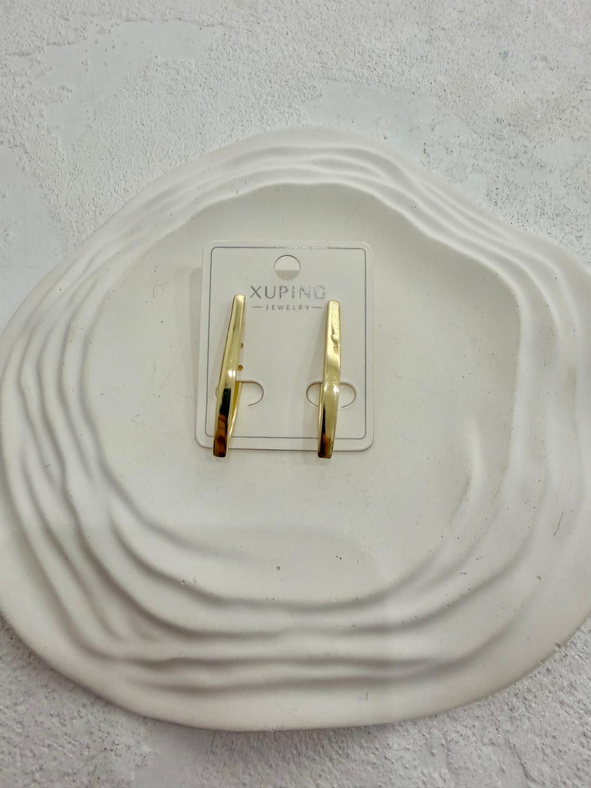 Xuping14k Üçgen Model Çelik Küpe